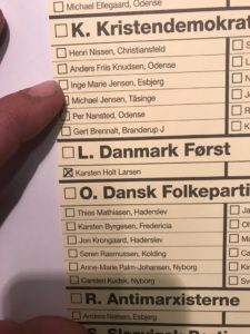 Stemme på Danmark Først i Fyn i Region Syddanmark 2017