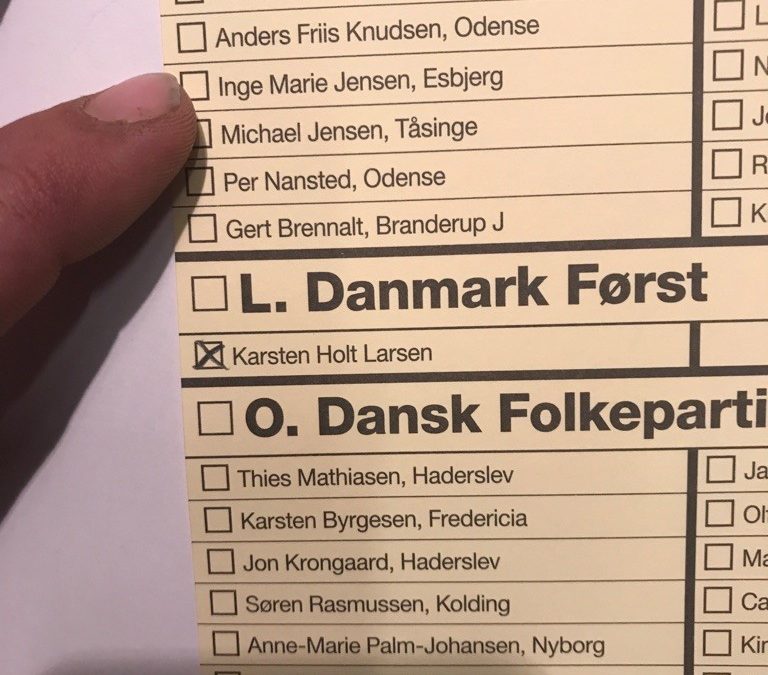 Stemme på Danmark Først i Fyn i Region Syddanmark 2017